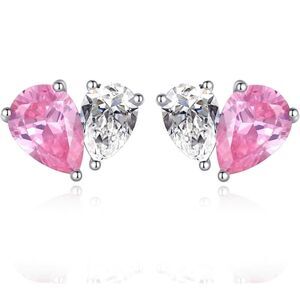 Toi et Moi Pink Sapphire and Diamond Earrings